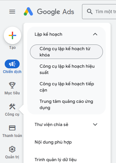 nghiên cứu từ khóa chuẩn SEO bằng Google Keyword Planner