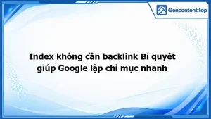 Index không cần backlink