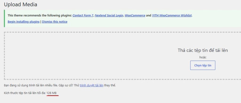 sửa lỗi Lỗi giới hạn upload 2mb khi tạo website wordpress bằng VPS google cloud