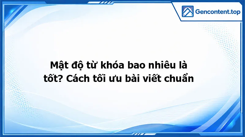 Mật độ từ khóa